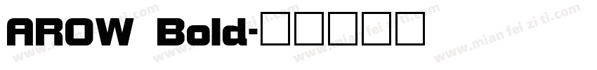 AROW Bold字体转换